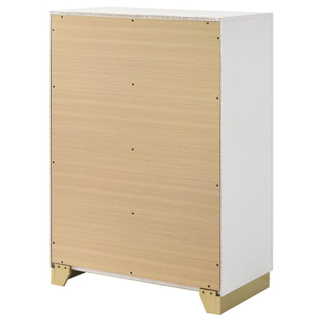 Caraway White 4-drawer Bedroom Chest by Coaster at Eve Furniture
