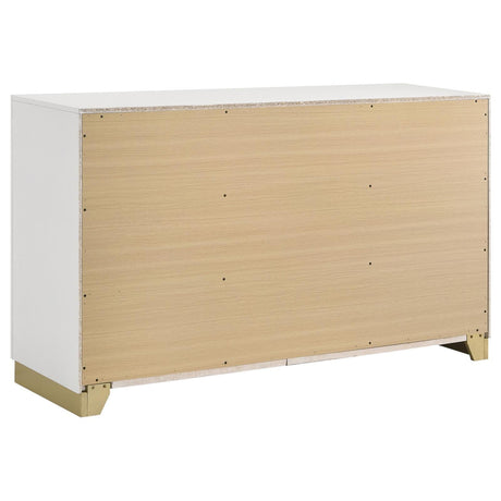Caraway White 6-drawer Bedroom Dresser by Coaster at Eve Furniture