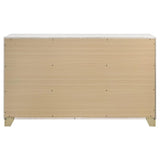 Caraway White 6-drawer Bedroom Dresser by Coaster at Eve Furniture