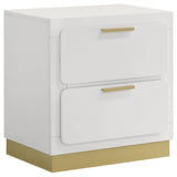 Caraway White/Grey 5-Piece Eastern King Bedroom Set with LED Headboard by Coaster at Eve Furniture