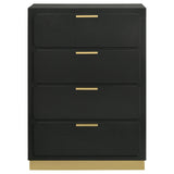 Caraway 4-drawer Bedroom Chest Black by Coaster at Eve Furniture