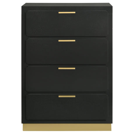 Caraway 4-drawer Bedroom Chest Black by Coaster at Eve Furniture