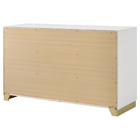 Caraway White 6-drawer Bedroom Dresser by Coaster at Eve Furniture