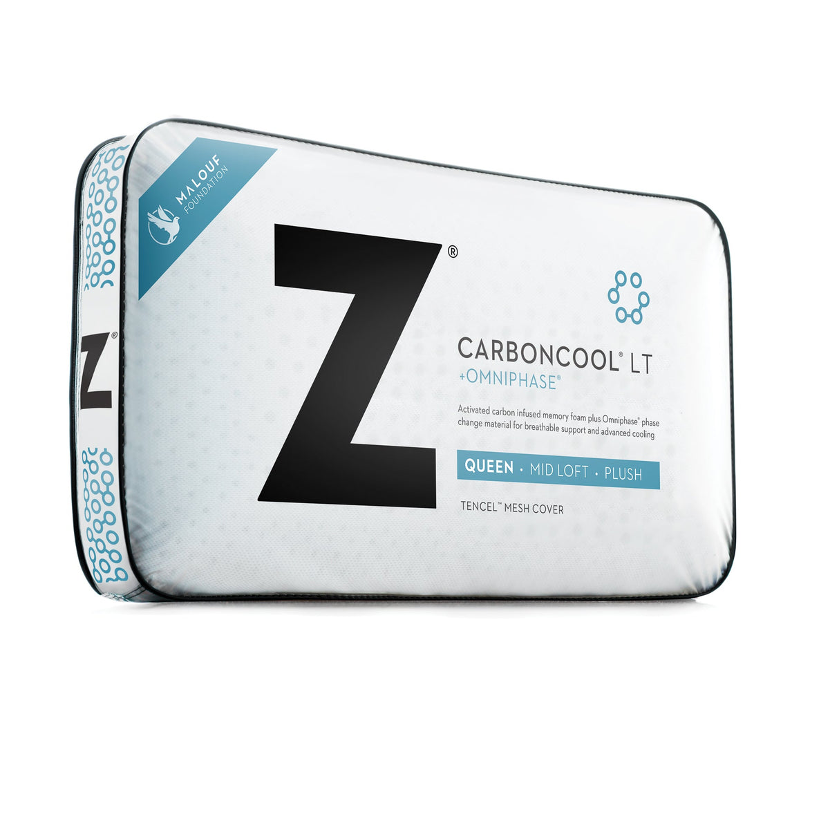 CarbonCool LT + Omniphase White King Pillow by Malouf at Eve Furniture
