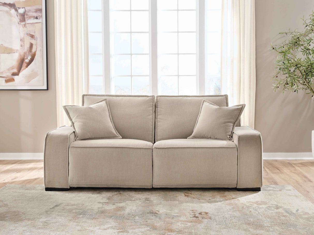 Carceri Cashmere 2-Piece Power Reclining Sectional Loveseat by Ashley at Eve Furniture