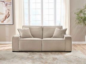 Carceri Cashmere 2-Piece Power Reclining Sectional Loveseat by Ashley at Eve Furniture