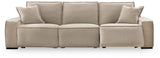 Carceri Cashmere 3-Piece Power Sectional Reclining Sofa by Ashley at Eve Furniture