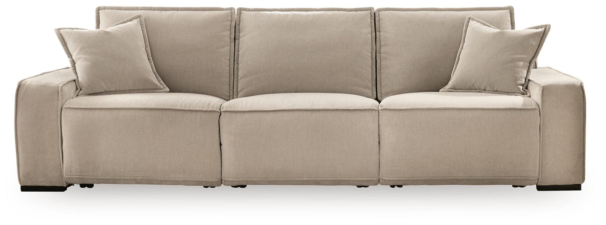 Carceri Cashmere 3-Piece Power Sectional Reclining Sofa by Ashley at Eve Furniture