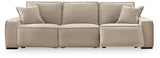 Carceri Cashmere 3-Piece Power Sectional Reclining Sofa by Ashley at Eve Furniture