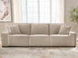 Carceri Cashmere 3-Piece Power Sectional Reclining Sofa by Ashley at Eve Furniture