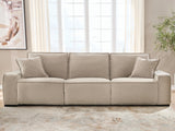 Carceri Cashmere 3-Piece Power Sectional Reclining Sofa by Ashley at Eve Furniture
