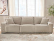 Carceri Cashmere 3-Piece Power Sectional Reclining Sofa by Ashley at Eve Furniture