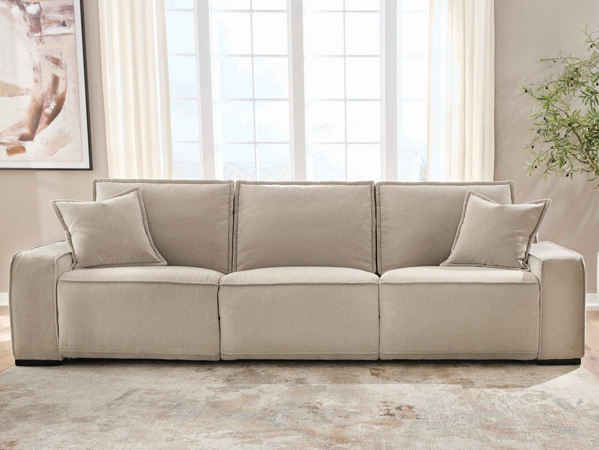 Carceri Cashmere 3-Piece Power Sectional Reclining Sofa by Ashley at Eve Furniture