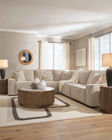 Carceri Cashmere 5-Piece Power Sectional Reclining Sofa by Ashley at Eve Furniture
