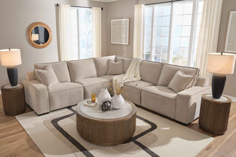 Carceri Cashmere 5-Piece Power Sectional Reclining Sofa by Ashley at Eve Furniture