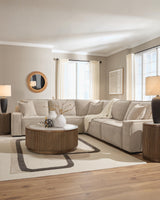 Carceri Cashmere 5-Piece Power Sectional Reclining Sofa by Ashley at Eve Furniture