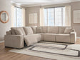 Carceri Cashmere 5-Piece Power Sectional Reclining Sofa by Ashley at Eve Furniture