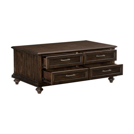 Cardano Driftwood Charcoal Cocktail Table by Homelegance at Eve Furniture