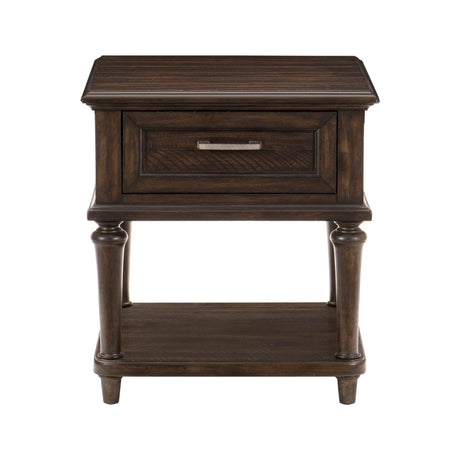Cardano Driftwood Charcoal End Table by Homelegance at Eve Furniture