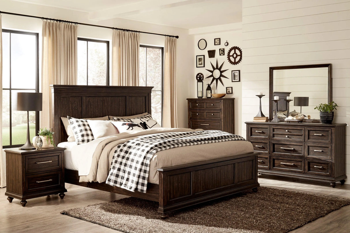 Cardano Driftwood Charcoal Nightstand by Homelegance at Eve Furniture