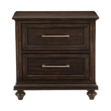 Cardano Driftwood Charcoal Nightstand by Homelegance at Eve Furniture
