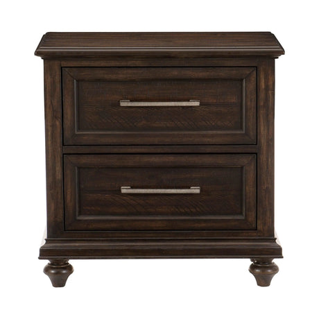 Cardano Driftwood Charcoal Nightstand by Homelegance at Eve Furniture