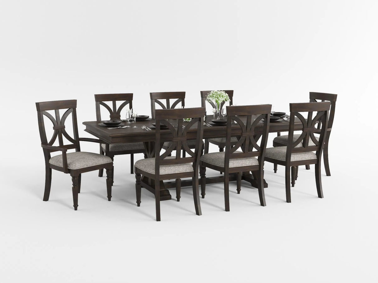 Cardano Driftwood Charcoal Side Chair, Set of 2 by Homelegance at Eve Furniture