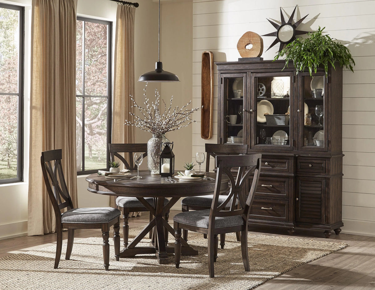 Cardano Driftwood Charcoal Side Chair, Set of 2 by Homelegance at Eve Furniture
