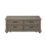 Cardano Driftwood Light Brown Wood Cocktail Table by Homelegance at Eve Furniture