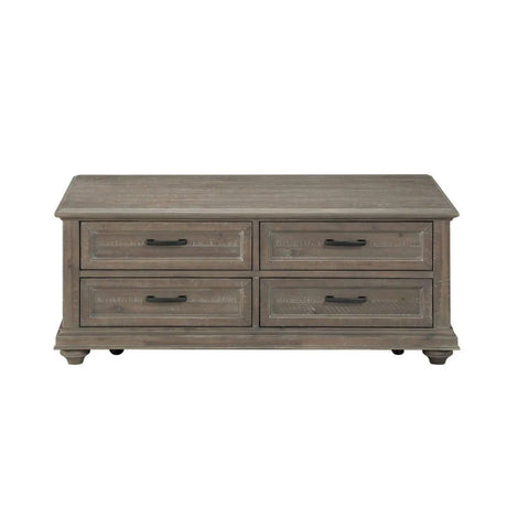 Cardano Driftwood Light Brown Wood Cocktail Table by Homelegance at Eve Furniture