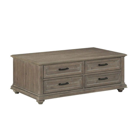 Cardano Driftwood Light Brown Wood Cocktail Table by Homelegance at Eve Furniture