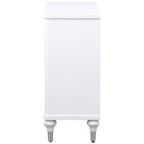 Cardella Distressed White 2-Door Mandala Accent Cabinet by Coaster at Eve Furniture