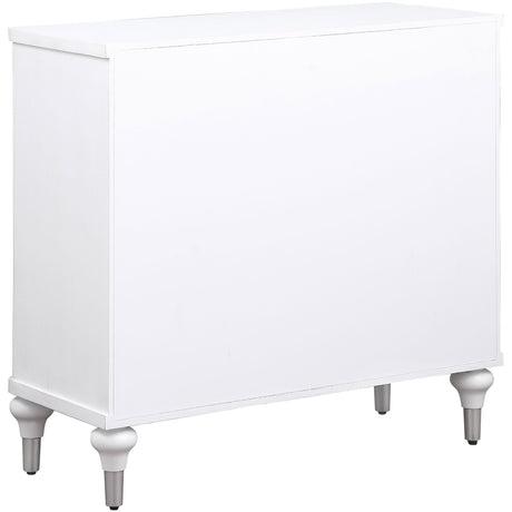Cardella Distressed White 2-Door Mandala Accent Cabinet by Coaster at Eve Furniture