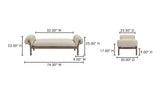 Cardero Daybed Beige by Moe's Home at Eve Furniture