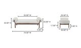 Cardero Daybed Ivory by Moe's Home at Eve Furniture