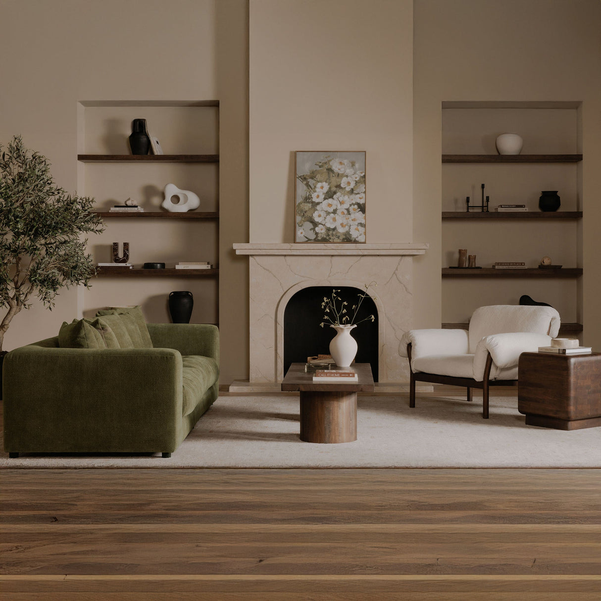Cardero Ivory Lounge Chair by Moe's Home at Eve Furniture