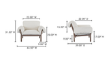 Cardero Lounge Chair Ivory by Moe's Home at Eve Furniture