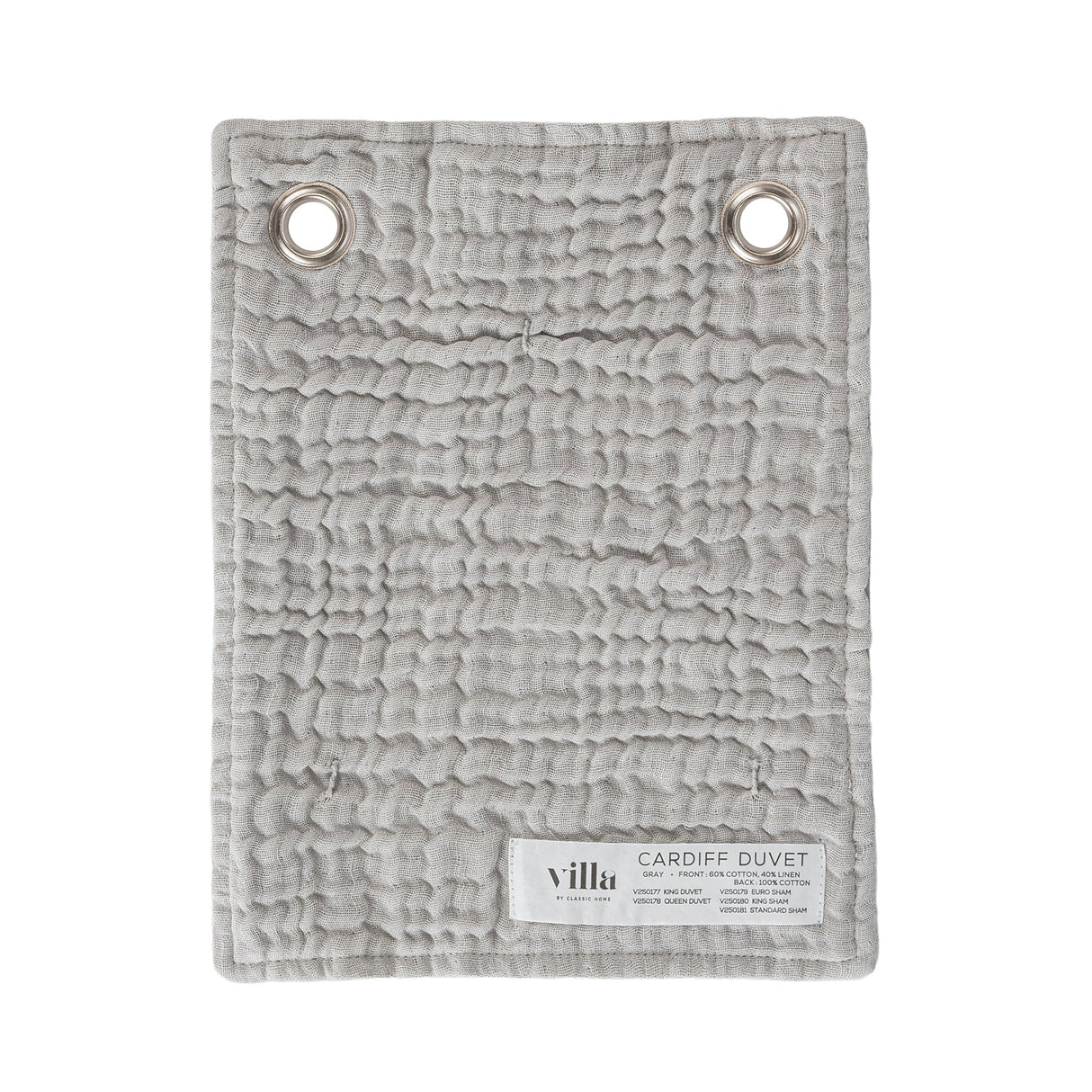 Cardiff Gray Duvet Collection by Classic Home at Eve Furniture