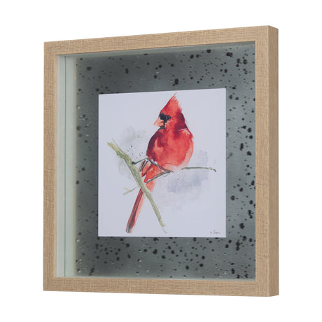Cardinal I by Mercana Studio a Hand Embellished Textured Framed Art Print Matted under Glass by Mercana at Eve Furniture