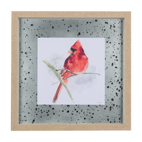 Cardinal I by Mercana Studio a Hand Embellished Textured Framed Art Print Matted under Glass by Mercana at Eve Furniture
