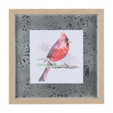 Cardinal II by Mercana Studio a Hand Embellished Textured Framed Art Print Matted under Glass by Mercana at Eve Furniture