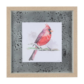 Cardinal II by Mercana Studio a Hand Embellished Textured Framed Art Print Matted under Glass by Mercana at Eve Furniture