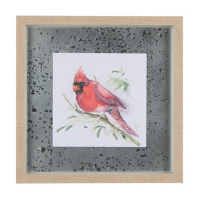 Cardinal III by Mercana Studio a Hand Embellished Textured Framed Art Print Matted under Glass by Mercana at Eve Furniture