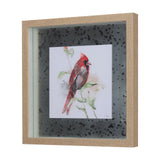 Cardinal IV by Mercana Studio a Hand Embellished Textured Framed Art Print Matted under Glass by Mercana at Eve Furniture