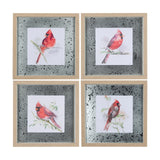 Cardinal IV by Mercana Studio a Hand Embellished Textured Framed Art Print Matted under Glass by Mercana at Eve Furniture
