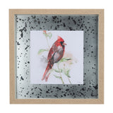 Cardinal IV by Mercana Studio a Hand Embellished Textured Framed Art Print Matted under Glass by Mercana at Eve Furniture