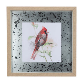 Cardinal IV by Mercana Studio a Hand Embellished Textured Framed Art Print Matted under Glass by Mercana at Eve Furniture