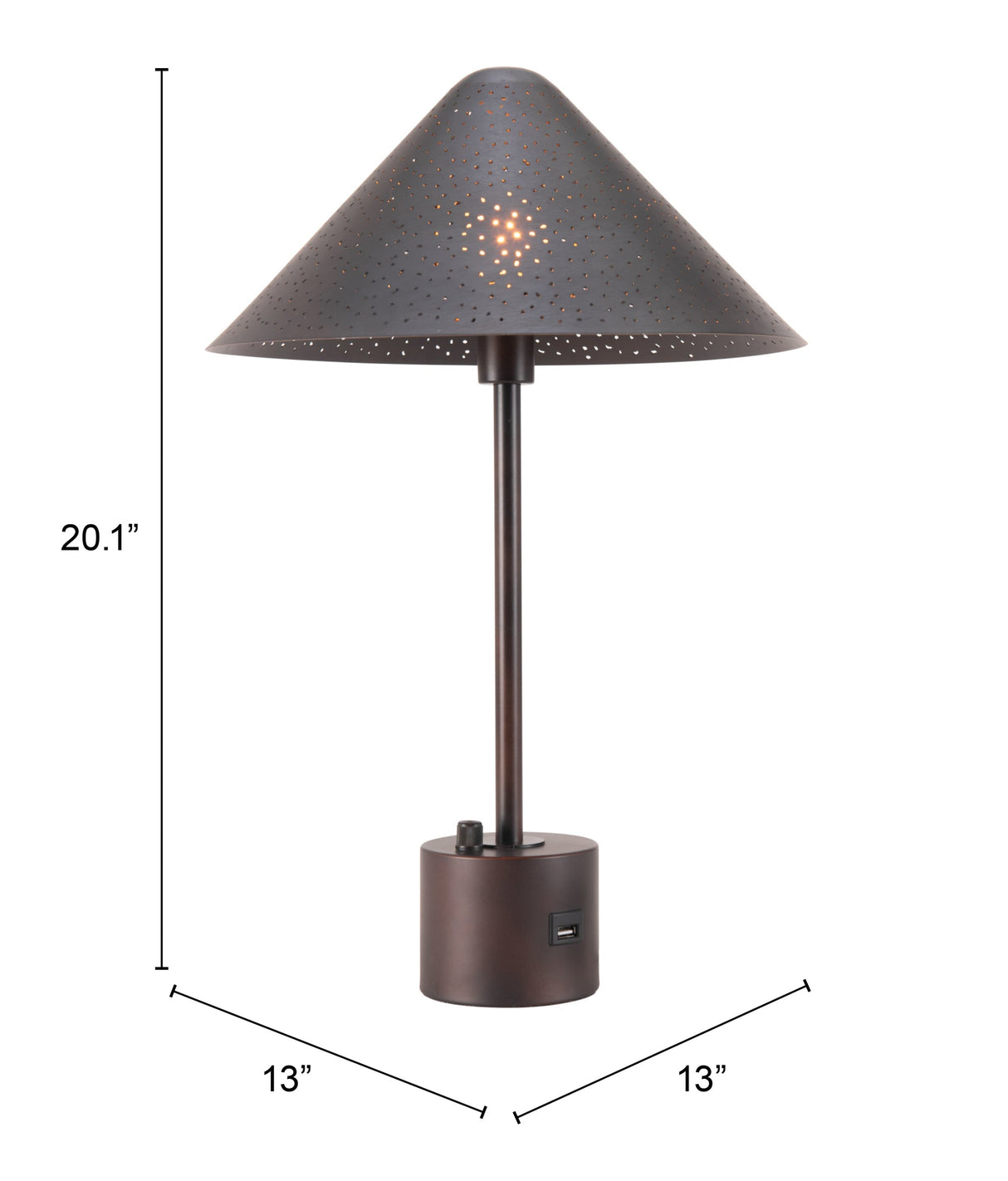 Cardo Bronze Table Lamp by Zuomod at Eve Furniture