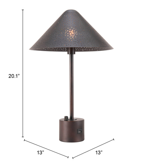 Cardo Bronze Table Lamp by Zuomod at Eve Furniture