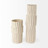 Cardon 14.4H Cream Ceramic Vase by Mercana at Eve Furniture